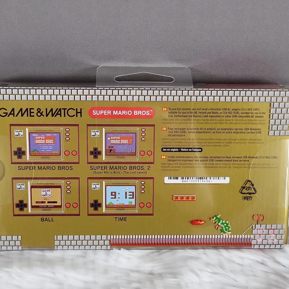 Nintendo Game & Watch Super Mario Bros.Gold Handheld Console w/Color Screen, NEW